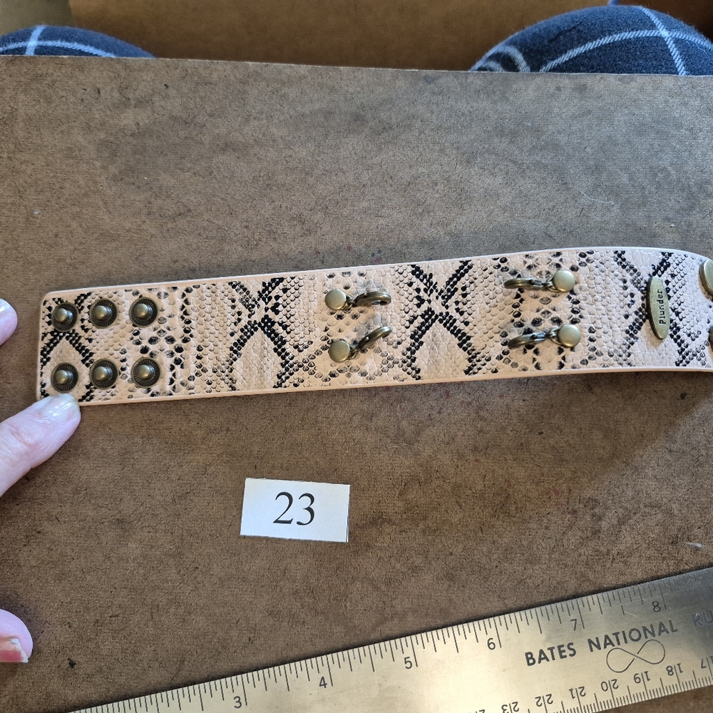 New Plunder Faux Snakeskin Patterned Bracelet